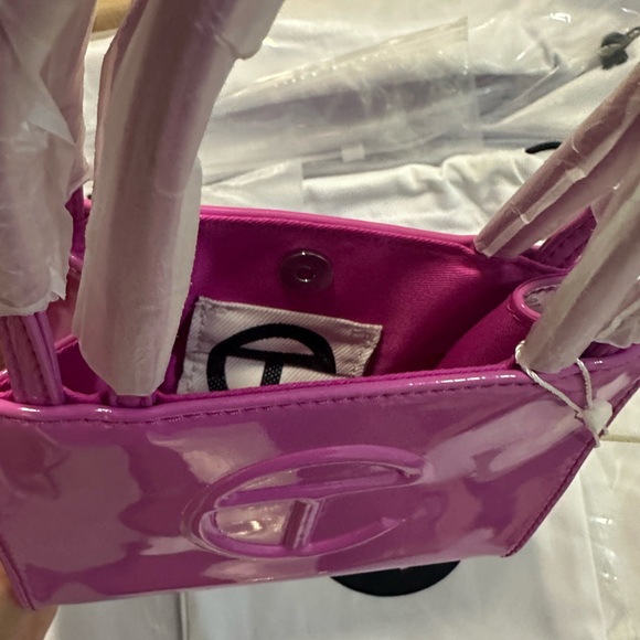 Telfar Small Shopping Bag in Pink Patent - Picture 13 of 14